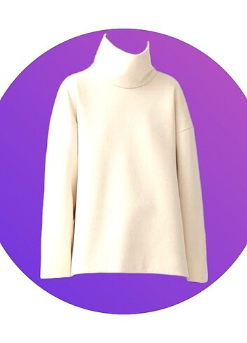 Geniş boğazlı yaka oversize beyaz sweatshirt 