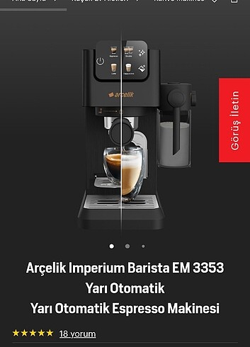 Arcelik espresso makinesi 