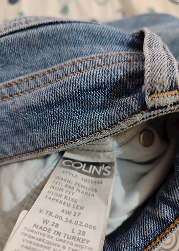 28 Beden mavi Renk Kadın Mavi yüksek bel denim Jean