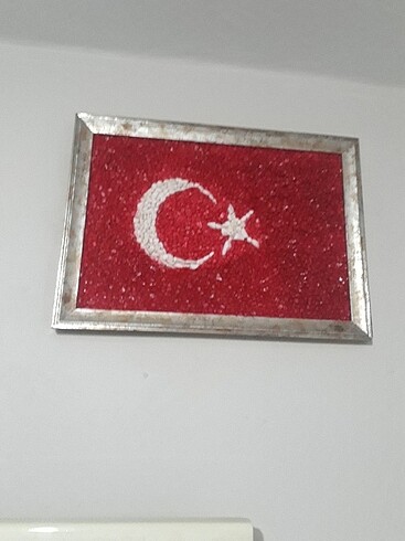 Türk bayrağı mozaik işleme