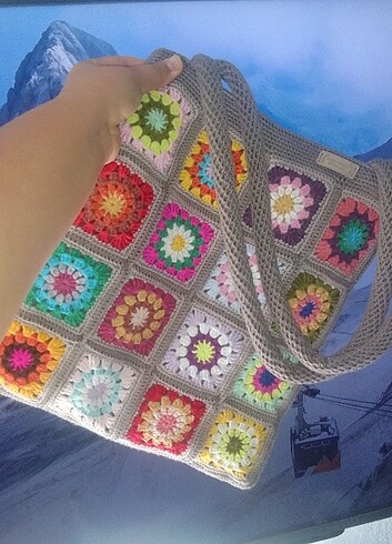 Satın alınmış örgü çanta detaylar açıklamada  - Görsel 2