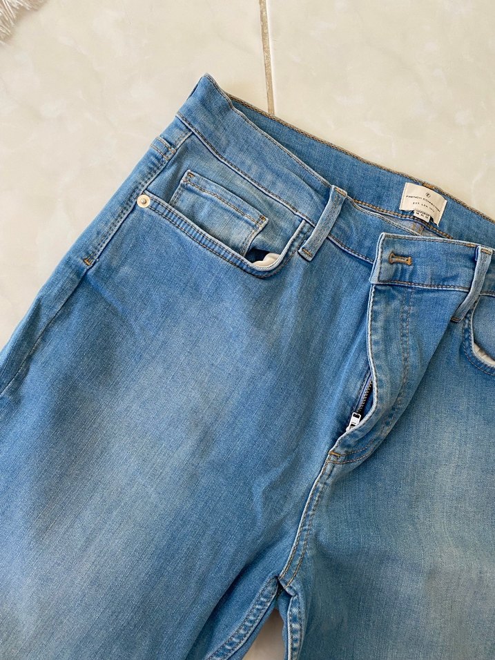 Kadın Mavi  Rahat Kesim Kot - Görsel 5