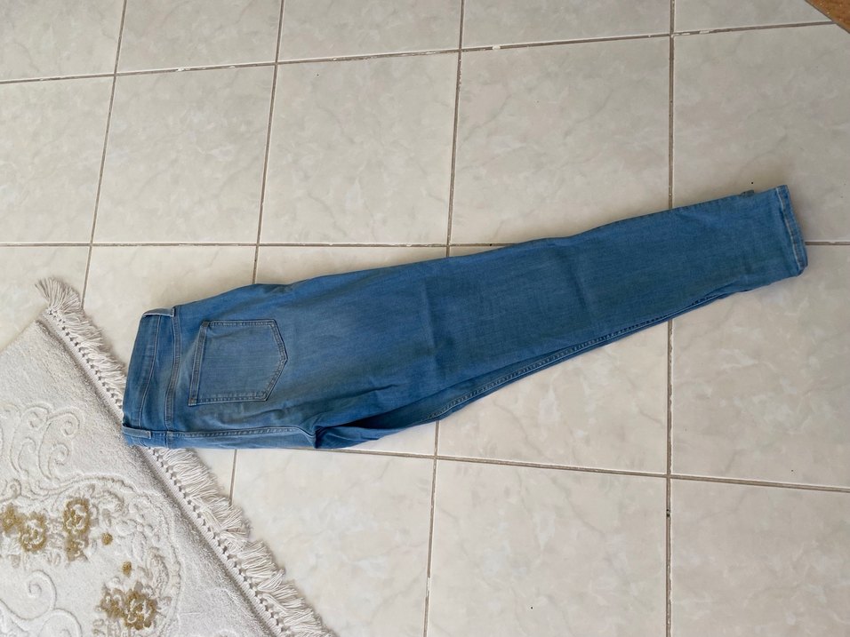 Kadın Mavi  Rahat Kesim Kot - Görsel 2