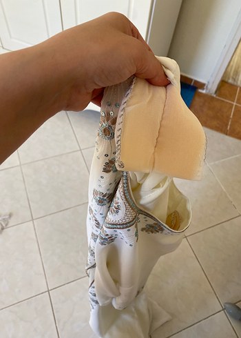 Uzun Kollu İşlemeli Bohem Elbise - Görsel 8