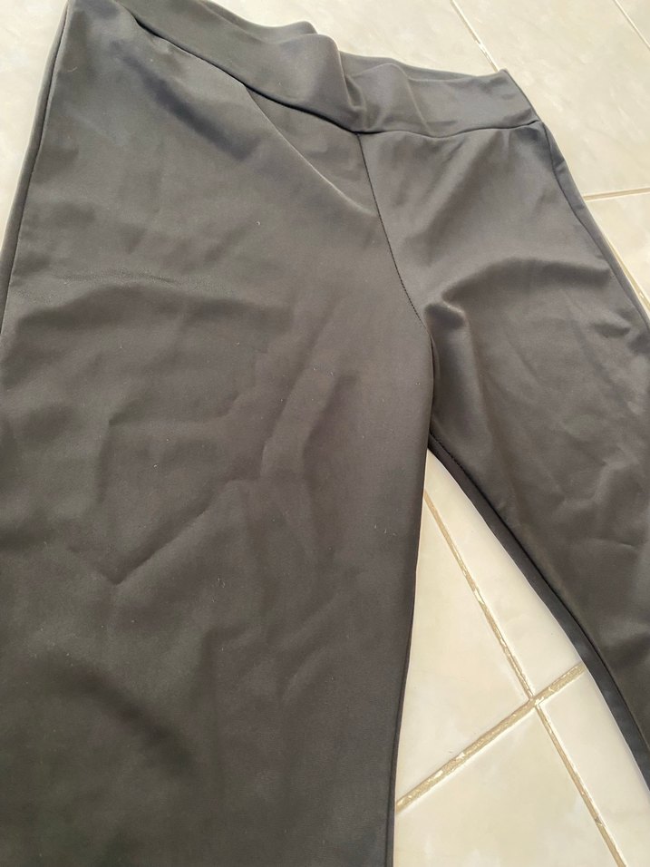 Siyah Kadın  İspanyol Paça Pantolon - Görsel 2