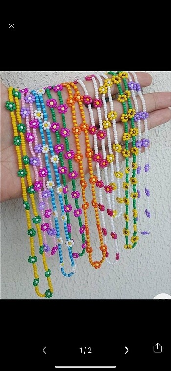 Papatyalı kolye modelleri