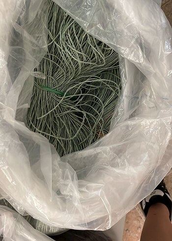 Zara Dantel Detaylı Örgü Yeşil Kadın Çanta