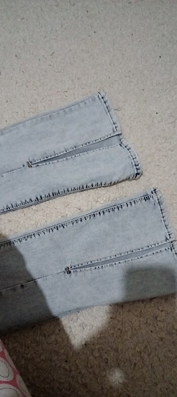 m Beden gri Renk Yırtmaçlı kot pantolon