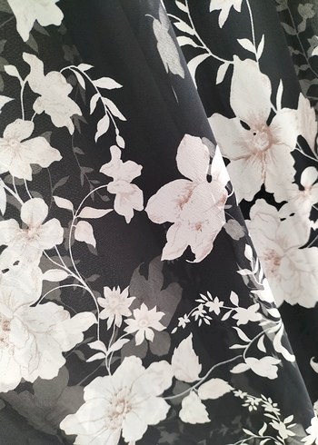 Çiçek Desenli Uzun Romantik Kadın Elbise - Görsel 2