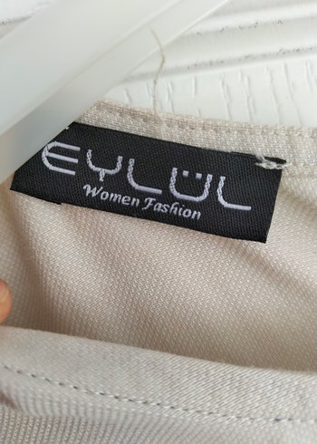 Bej Uzun Keten Elbise - Görsel 3