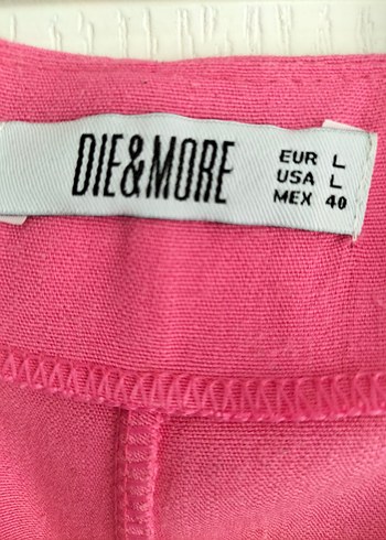 Pembe Uzun Bol Kesim V Yaka Elbise - Görsel 3