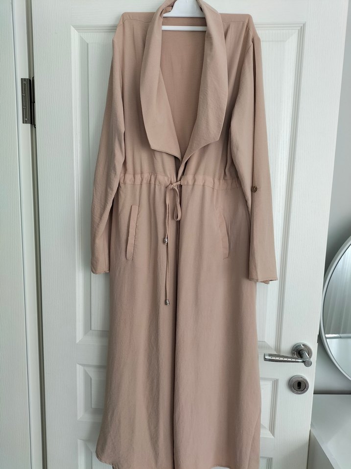 Bej uzun Kadın kap - Görsel 2