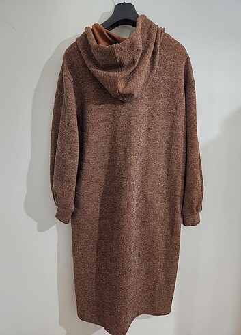 universal Beden turuncu Renk Kapüşonlu sweatshirt tunik