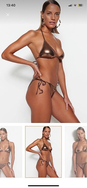 36 Beden kahverengi Renk Milla bikini