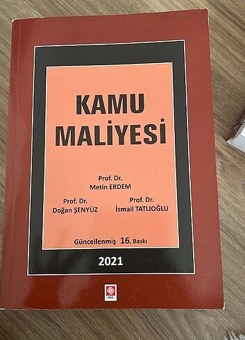 Kamu Maliyesi Metin Erdem Doğan Şenyüz 