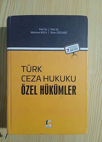 Mahmut Koca İlhan Üzülmez Ceza Özel Hukuku 