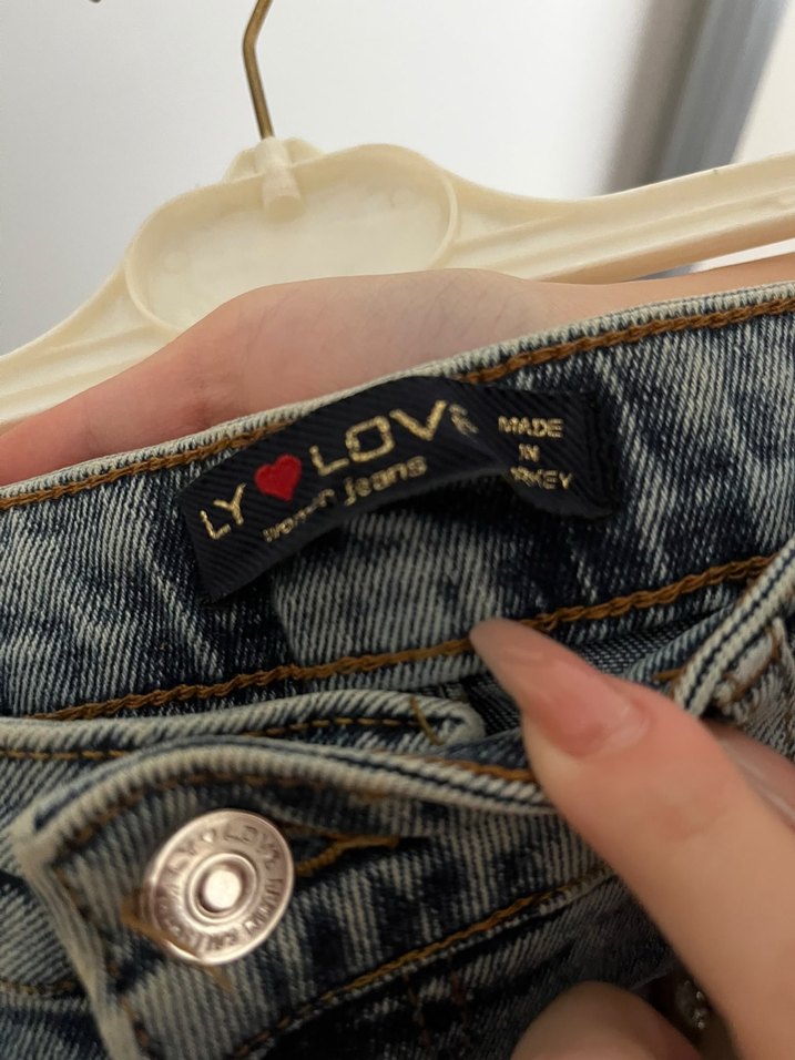 Yüksek Bel Koyu Mavi Denim Jean — görsel 3/4
