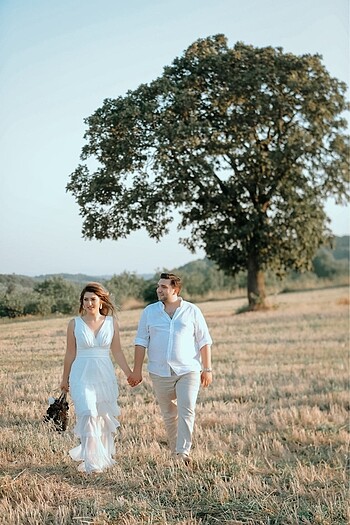 40 Beden Beyaz nikah, dış çekim elbisesi