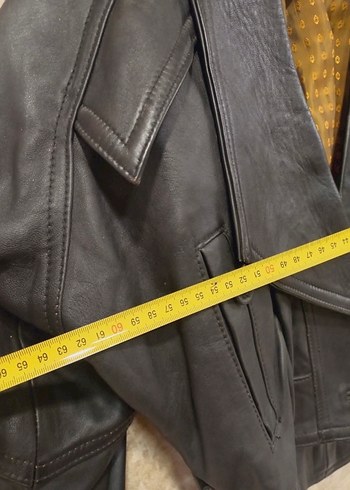 vintage deri ceket - Görsel 5