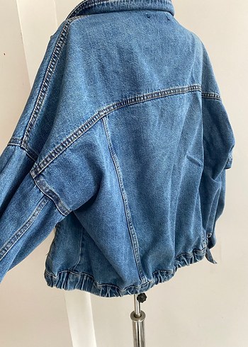 Mavi Düğmeli Denim Kadın Ceket - Görsel 3
