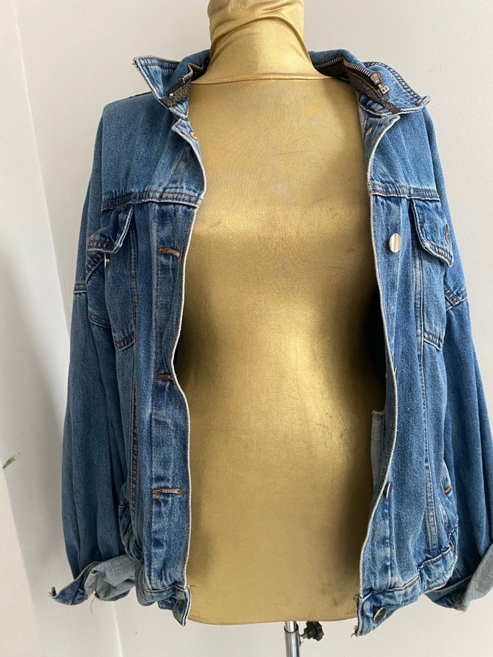 Mavi Düğmeli Denim Kadın Ceket - Görsel 2