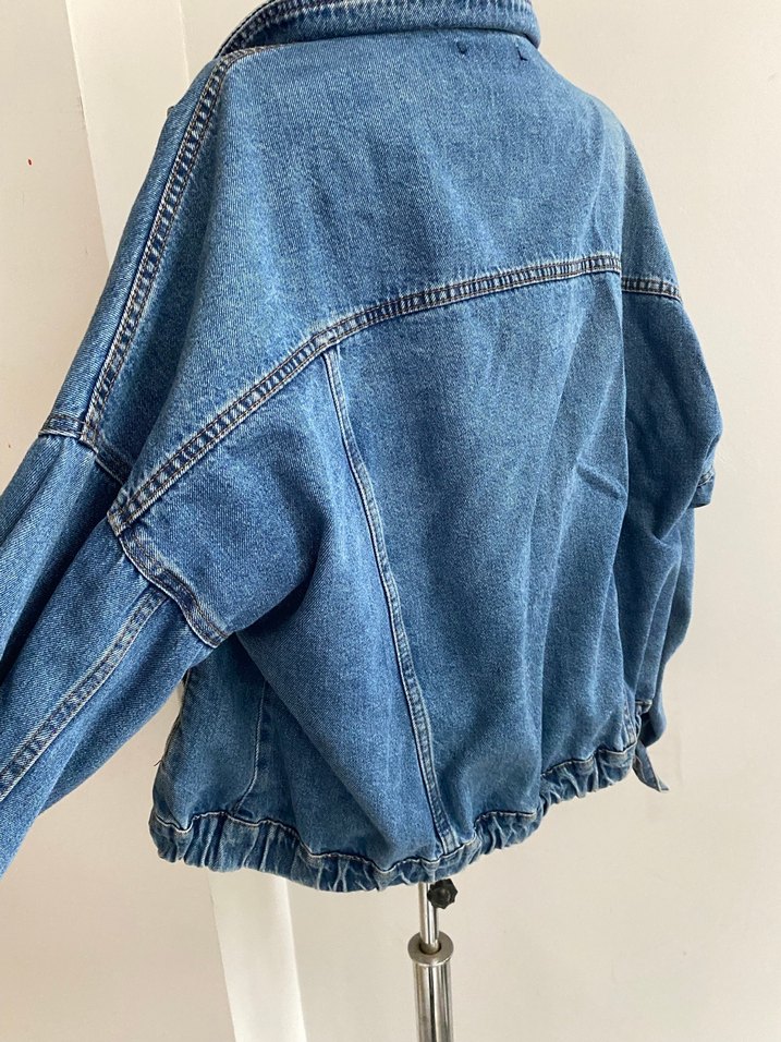 Mavi Düğmeli Denim Kadın Ceket - Görsel 3