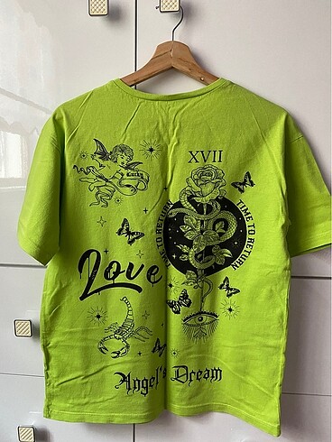 xs Beden oversize baskılı tişört