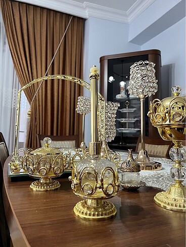  Beden altın Renk Gold mevlüt tütsü takımı