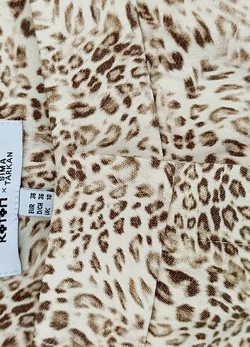 s Beden kahverengi Renk Leopar şort 