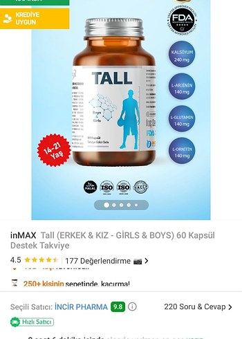  Beden Renk Boy Uzatma Hapı