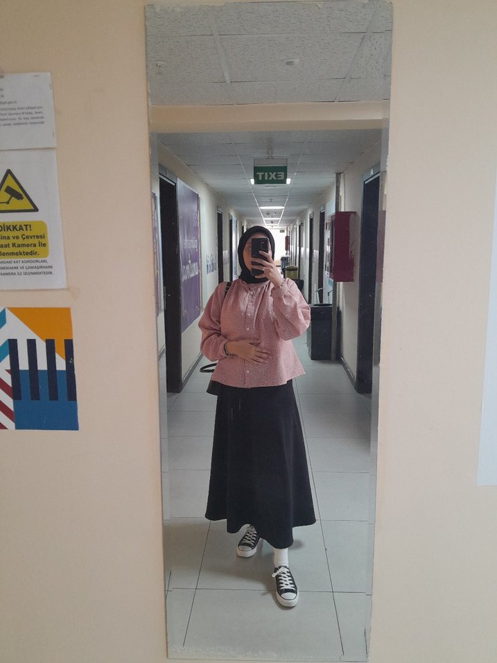 Kadın Gömlek  kiremit rengidir  - Görsel 3