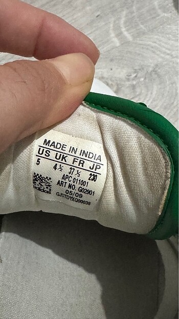 37,5 Beden Adidas orjinal