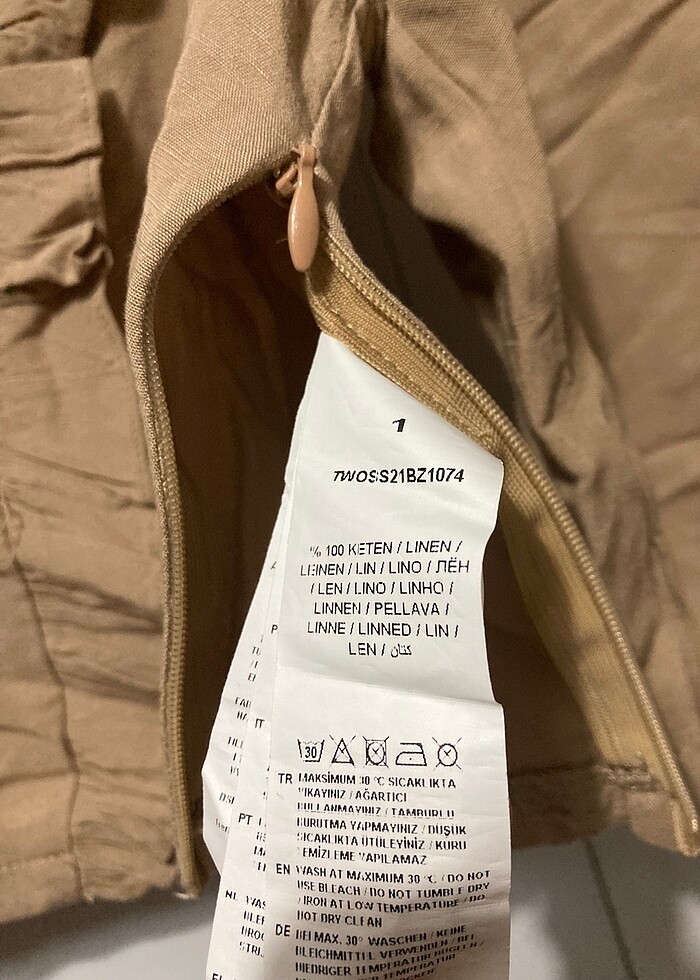 Bej keten crop - Görsel 5