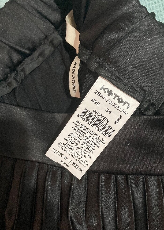 Siyah midi boy etek - Görsel 4