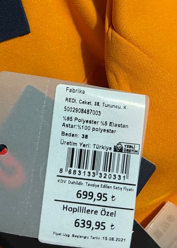 Turuncu ceket / Fabrika - Görsel 6