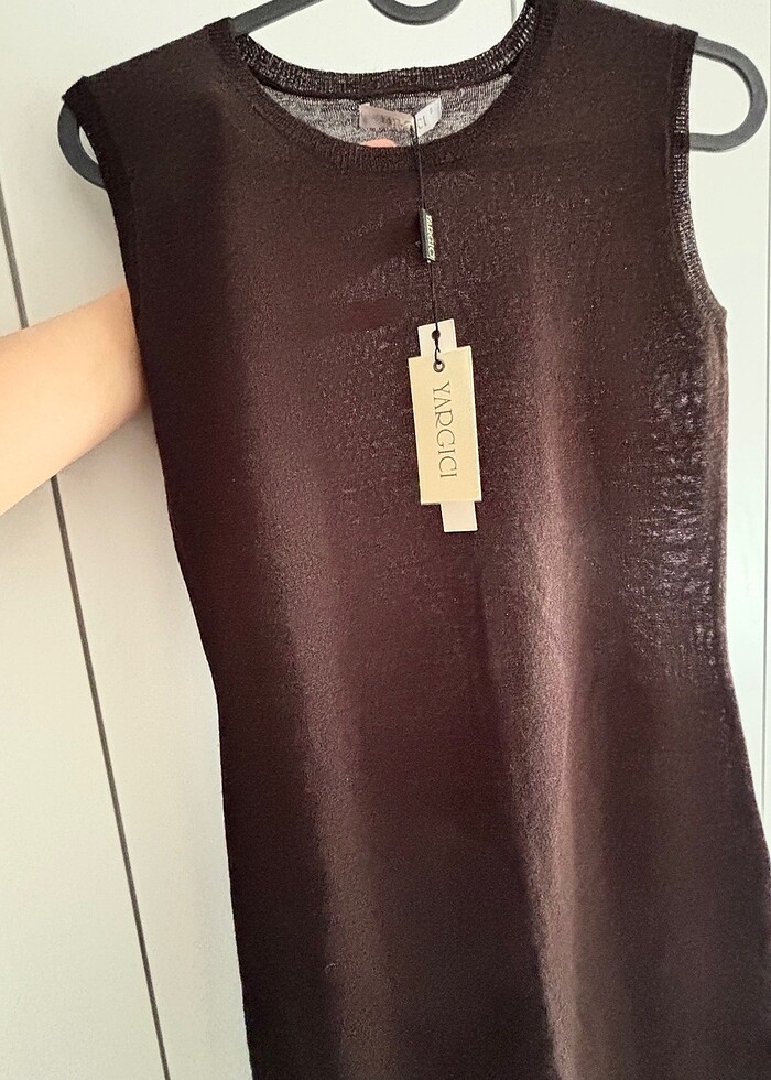 Yargıcı triko elbise - Görsel 3