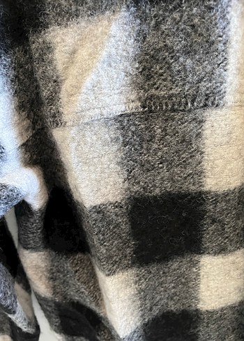 Gri Ekoseli kadın polar - Görsel 7