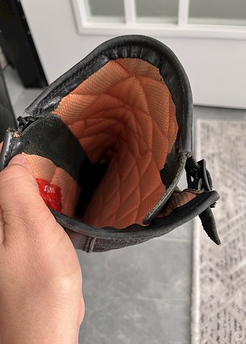 Siyah Deri Biker Dizüstü Botlar - Görsel 8