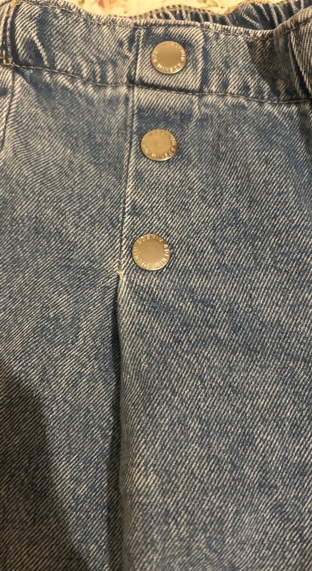 Düğmeli wide Leg kız çocuk kot - Görsel 3