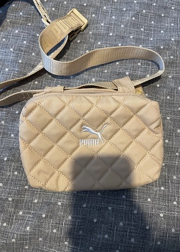 Bej Kapitone Kemerli Kadın Spor Çantası - Görsel 2