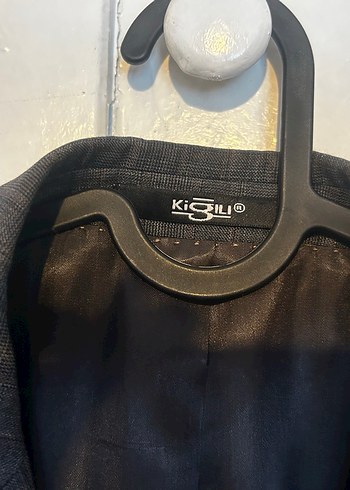 Kiğılı Koyu Gri Erkek Düz Desensiz Takım Elbise - Görsel 3