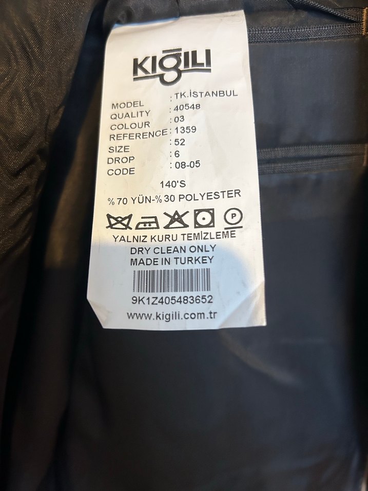 Kiğılı Koyu Gri Erkek Düz Desensiz Takım Elbise - Görsel 5