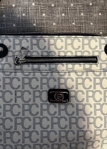 Gri Baskılı Fermuarlı Kadın Çanta - Görsel 2