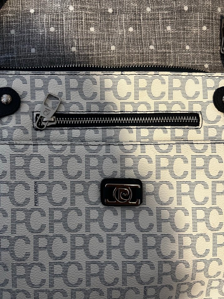 Gri Baskılı Fermuarlı Kadın Çanta - Görsel 2