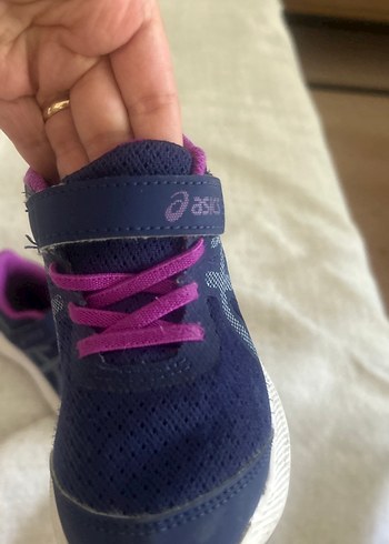 Kız Çocuk Mor Bağcıklı Asics Spor Ayakkabı - Görsel 3