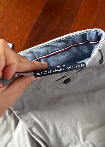 31 Beden Tommy Hilfiger Gri Erkek Pantolon