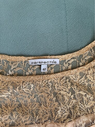 Perspective midi elbise gold