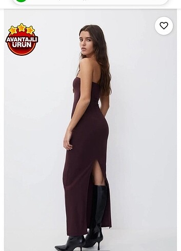 Pull and Bear Pull&Bear Straplez Uzun Elbise
