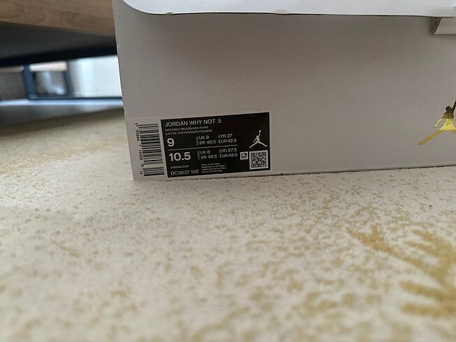 42.5 Beden ten rengi Renk Jordan why not 5