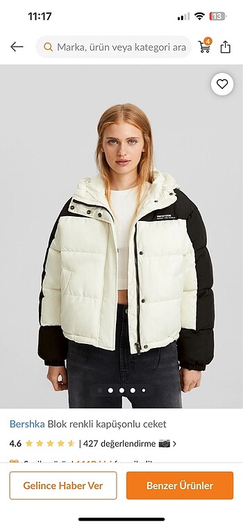 Bershka mont kadın
